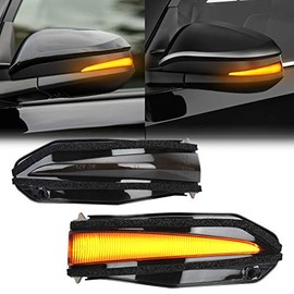 SUPAREE LED Side Mirror Turn Signal Lights, Sequential Dynamic Indicator Strip for 2014-2021 Toyota 4Runner, 2014-2018 Highlander, 2013-2018 RAV4, 2015-2018 Noah-Smoked Lens