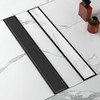 24-Inch Linear Shower Drain with Tile Insert Grate, SUS 304