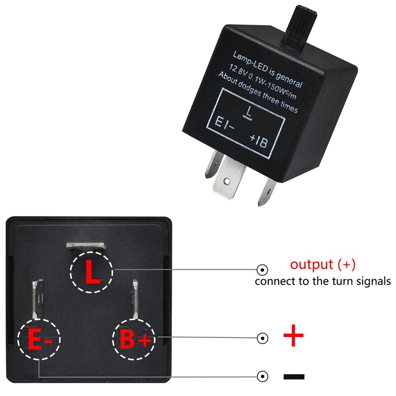 CF-14 Led Flasher Relay, 3 Pins Adjustable Turn Signal Relay