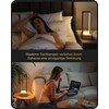EDISHINE LED Wooden Table Lamp, Touch Dimmable & Memory Function,