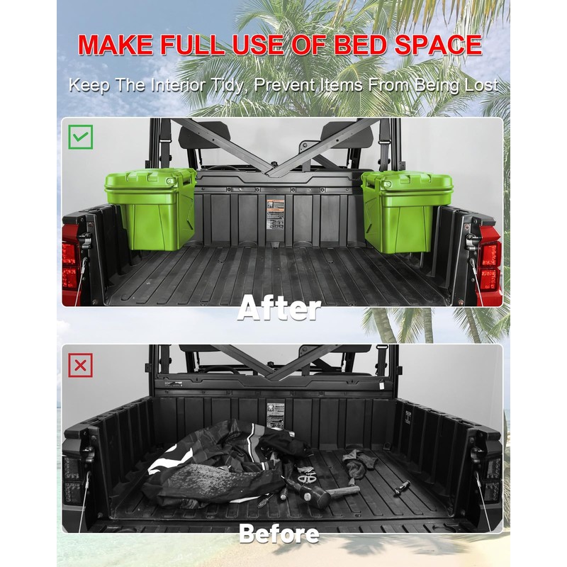 StarknightMT UTV Bed Box 6 GAL Waterproof Cargo Storage Compatible