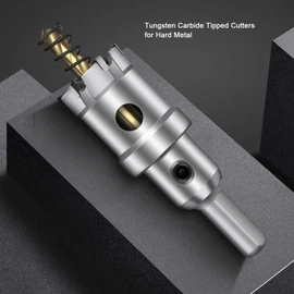 ASNOMY Tungsten Carbide Tip Hole Saw Drill Bit for Carbide 2-9/16" T.C.T Hole Saw Cutter with 2 Pilot Drills for Metal, Stainless Steel, Iron, Wood, Plastic
