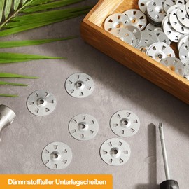 Washers Set, 100 Pieces Washers, 35 mm Stainless Steel Washers, Steel Insulation Thermal Plate, Galvanised Steel Insulation, for Composite Panels