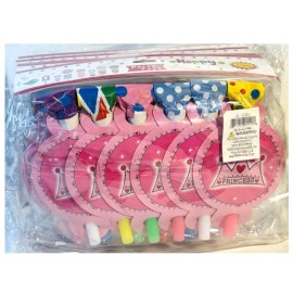 48pcs Birthday Blowers Blow Dragon slice princess prince Funny Party Horns