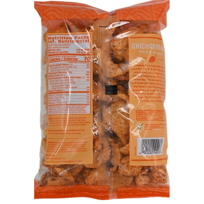 HEB 1 Bag - H-E-B Chicharrones Pork Rinds - Habanero