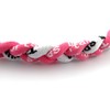 MapofBeauty 18" Three Braided Rope Sport Tornado Necklace (Pink/White)