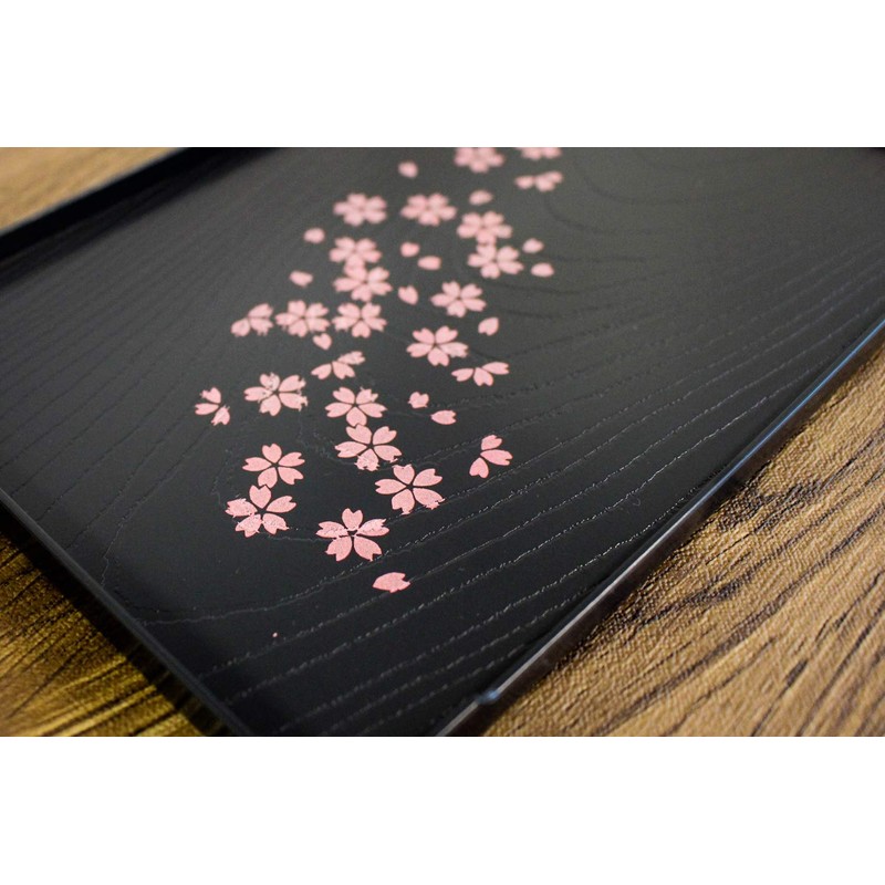 Cherry Blossom Pattern Tea Serving Tray, Japanese Style, 10 x