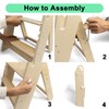 WOOD CITY Step Stool Foldable for Toddlers, Adjustable Kids Step