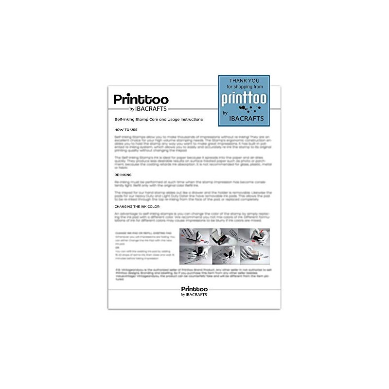 Printtoo Self Inking Dater Stamp with Received Text Date Document