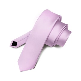 Vittorio Farina Solid Slim Skinny Ties for Men & Women - Men's Thin Pencil Ties (Lavender)