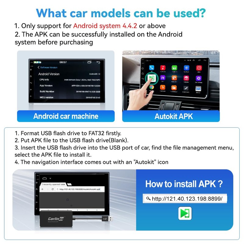 CarlinKit CarPlay Dongle only for Car with Android Head Unit