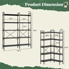 Huuger 5 Tier Bookshelf, L Shaped Corner Bookshelf with 10