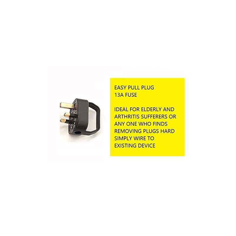 Mr. Gadget's Solutions® UK Mains Easy Pull Grip Handle Plug