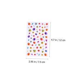 Vaguelly 8pcs Flower Nail Art Stickers for Manicure Mixed Patterns Decals for Natural False Nails for Salon and Personal Use