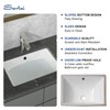 Sarlai Bathroom Sink Undermount - 18.5" Pure White Rectangle Undermount