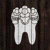 Tooth with Flower Crown Stencil - Stencils for Wood, Wall