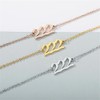 PAURO Women's Stainless Steel Angel Number 222 Bracelet Chain Adjustable