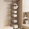 Yagizaai Hanging Closet Organizer, Carbon Steel 6-Shelf Closet Hanging Storage,