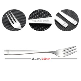 Cand 16 Piece Stainless Steel Tasting Appetizer Forks, 6 Inches