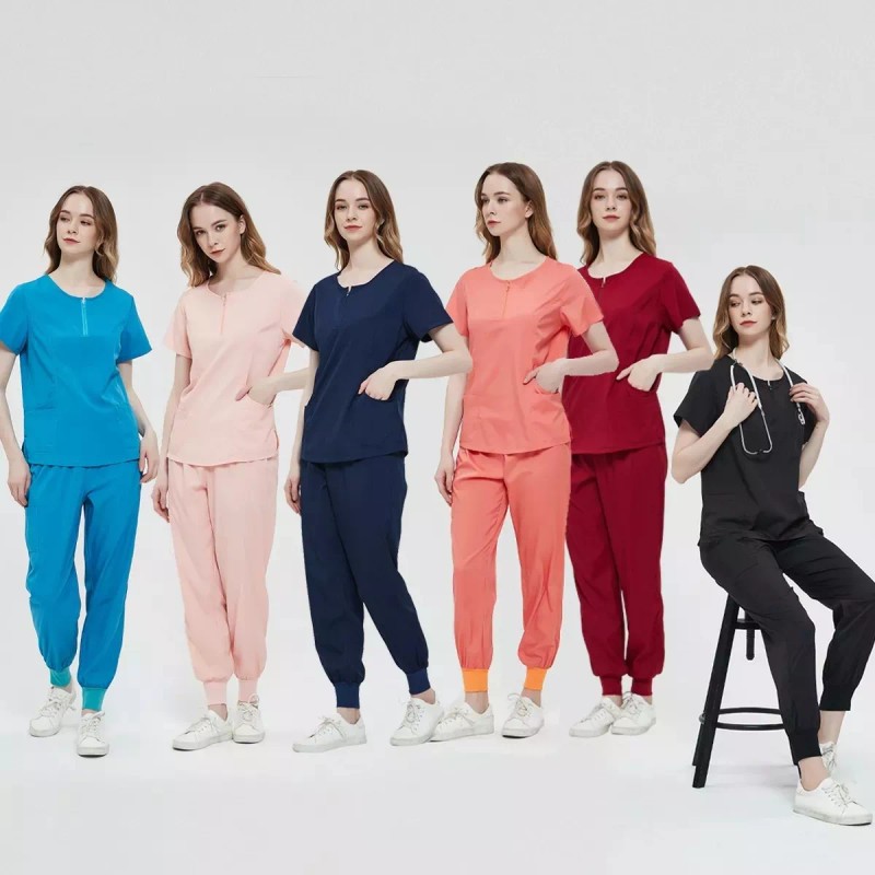 HERMOHERMO Scrub, Pijama Quirurgica Conjunto Medico Jogger Y Filipina