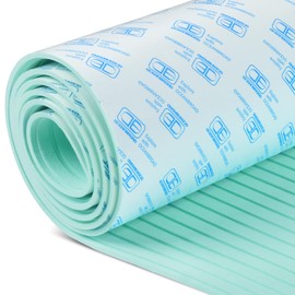 OCEANBROAD Boat Flooring 96''x16'' Self-Adhesive Strip Cut Grooves EVA Foam Sheet Non-Slip Traction Pad for Boats Decking Surfboard SUP Paddleboard Kayak, Mint Green