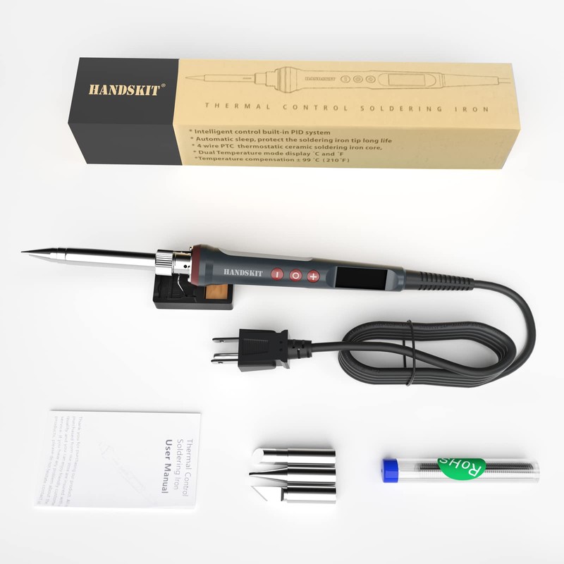 HANDSKIT 200W LED Soldering Iron Kit, 110V Soldering Kit for
