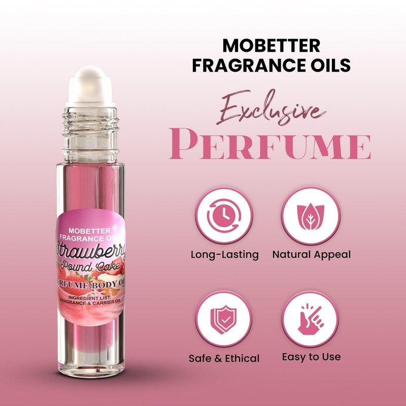 MOBETTER FRAGRANCE OILS Strawberry Pound Cake Perfume body oil fragrance,