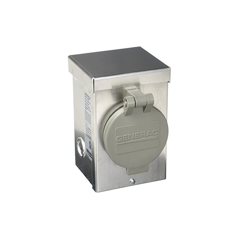Generac 6346 30-Amp 125/250V Aluminum Power Inlet Box - Weather-Resistant