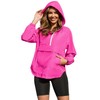 PESION Womens Packable Anorak Half Zip Waterproof Pullover Jacket, Waterproof