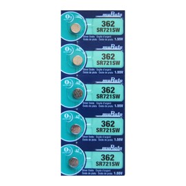 Murata 362 Battery SR721SW 1.55V Silver Oxide Watch Button Cell (5 Batteries)