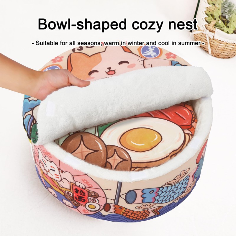 寵幸 Ramen Noodle Dog & Cat Bed,Keep Warm and Super