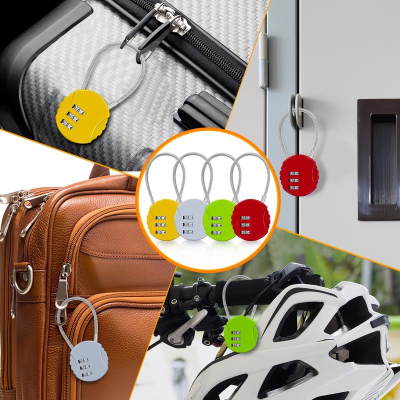 Combination Lock, Padlock, Combination Lock, 3 Digit, Luggage Lock with