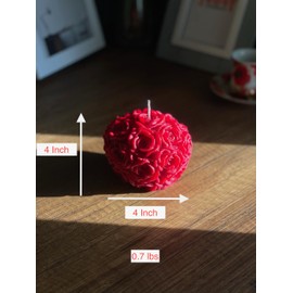 Decorative Flower Rose Scented Candle -Valentine's Day Hugging Love Candle -Wedding Decor Candle -Soy Wax Hanmade Body Candle - Home Decor Bubble Cube Candle -Aromatherapy Jar Tealight Candle(Red)