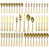 Lazycorner 50 Pcs Gold Silverware Set for 10, Food Grade