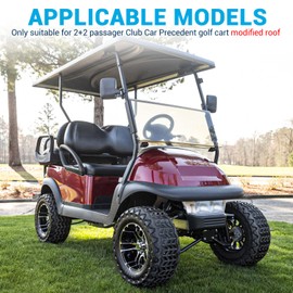 Golf Cart Roof Cover, Golf Cart Summer Cover Suitable for 2004-UP 2+2 Passenger Club Car Precedent Modified Roof, Heat Insulation, UV Protection