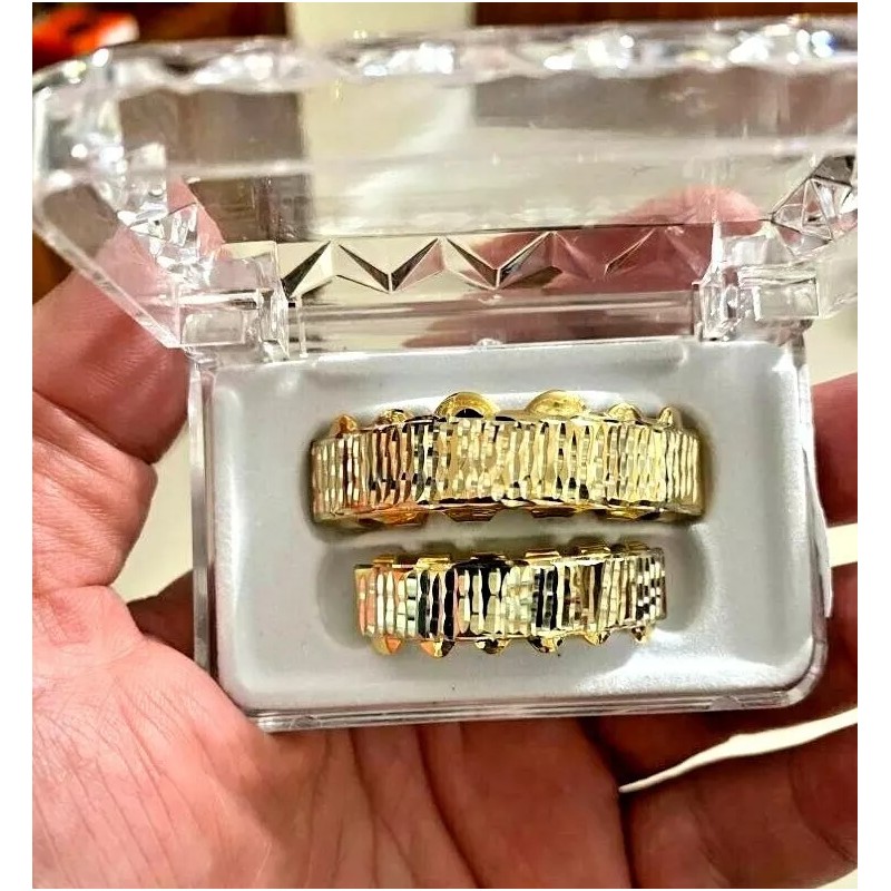 Big Dawgs Bling 14K Gold GP Mouth Teeth Diamond Cut