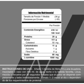 Proteina Meta Nutrition Meta Fit 4 Lb 50 Ser Todos Los Sabor