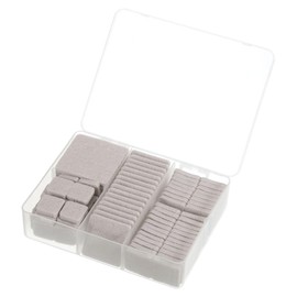 uxcell Non Slip Furniture Pads, 100Pcs Square Furniture Grippers Self Adhesive Furniture Feet Anti Scratch Chair Leg Felt Pads for Protecting Hardwood Floor, Beige