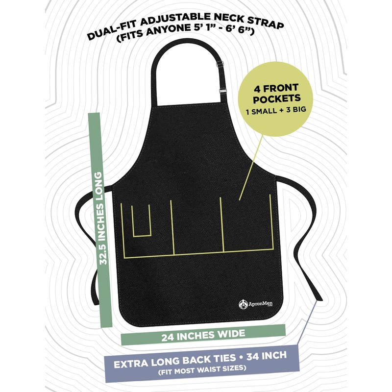 ApronMen, Your Opinion BBQ Grill Adjustable Apron for Men, Red,