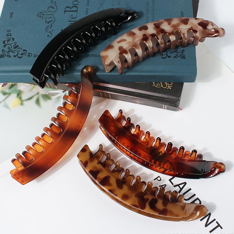 Nakanoya AMBV90 Banana Clip, Plastic, Resin, Hair Clip, Twin Comb,
