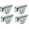 4 x Fixed Single Wheel Castors Without Brake Ø 35