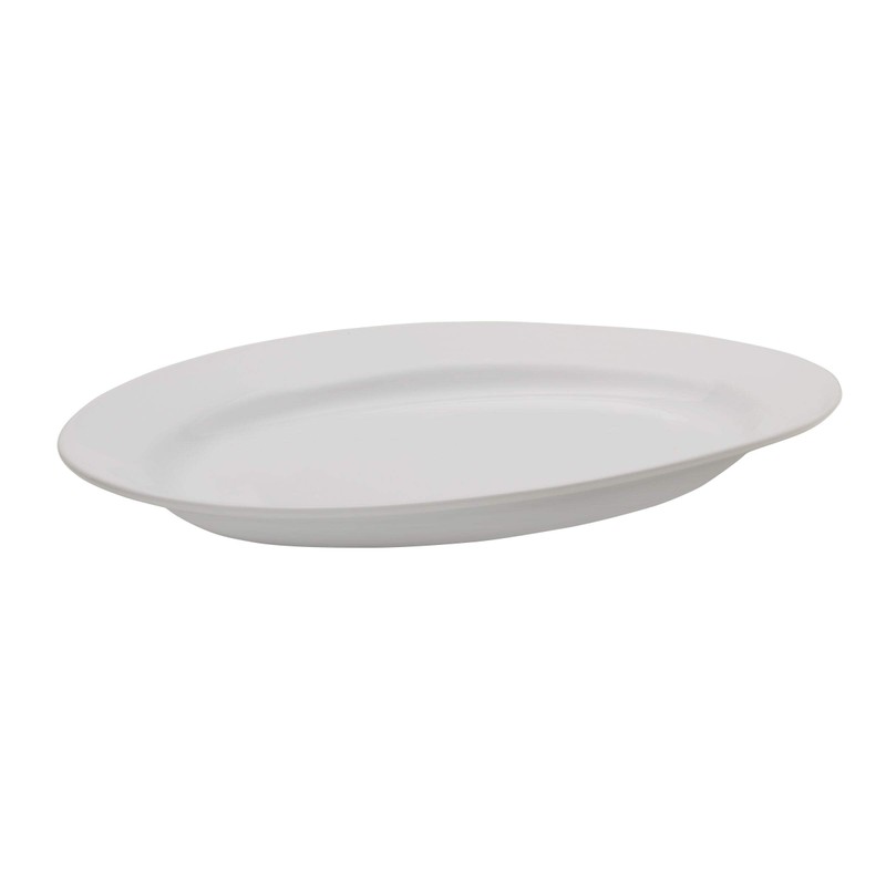 Everyday White Porcelain Oval Serving Platter, 16 Inch Large Turkey