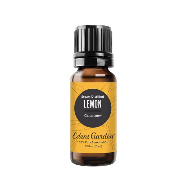 Edens Garden Lemon- Steam Distilled Essential Oil, 100% Pure Therapeutic Grade (Undiluted Natural/Homeopathic Aromatherapy Scented Essential Oil Singles) 10 ml