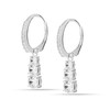 LeCalla 925 Sterling Silver Leverback Earrings Lightweight Cubic Zirconia Leverback