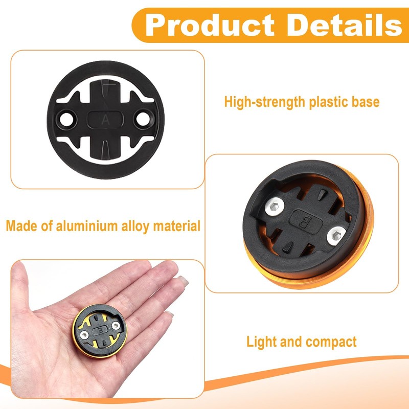 Bicycle Stem Top Cap Mount Adapter for Garmin Edge 25