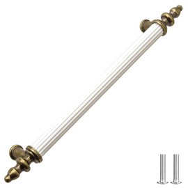 Decoranddecor Vandon - Vintage Traditional Cabinet Pull Handles Country Style Classic - Solid Zinc (160mm, White)