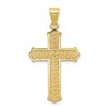IceCarats 10K Solid Yellow Gold Holy Cross Necklace Religious Chain