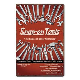 SUPERDANT Repair Tools Metal Tin Sign Snap-on Tools Metal Signs and Plaque Retro Metal Wall Art for Repair Shop Man Cave Garages Bar Cafes Living Room Retro Metal Decoration
