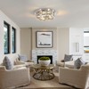 piano7797 13 inch Brushed Nickel Flush Mount Ceiling Light Fixtures,3-Light