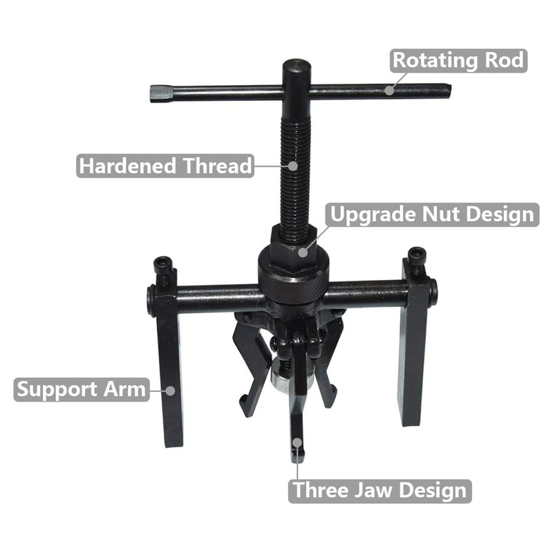 Autojack 3 Jaw Inner Bearing Puller Pilot Removal Tool Reversable
